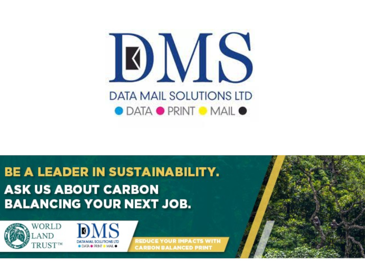 Data Mail Solutions (DMS) - certified Carbon Balanced Printer  