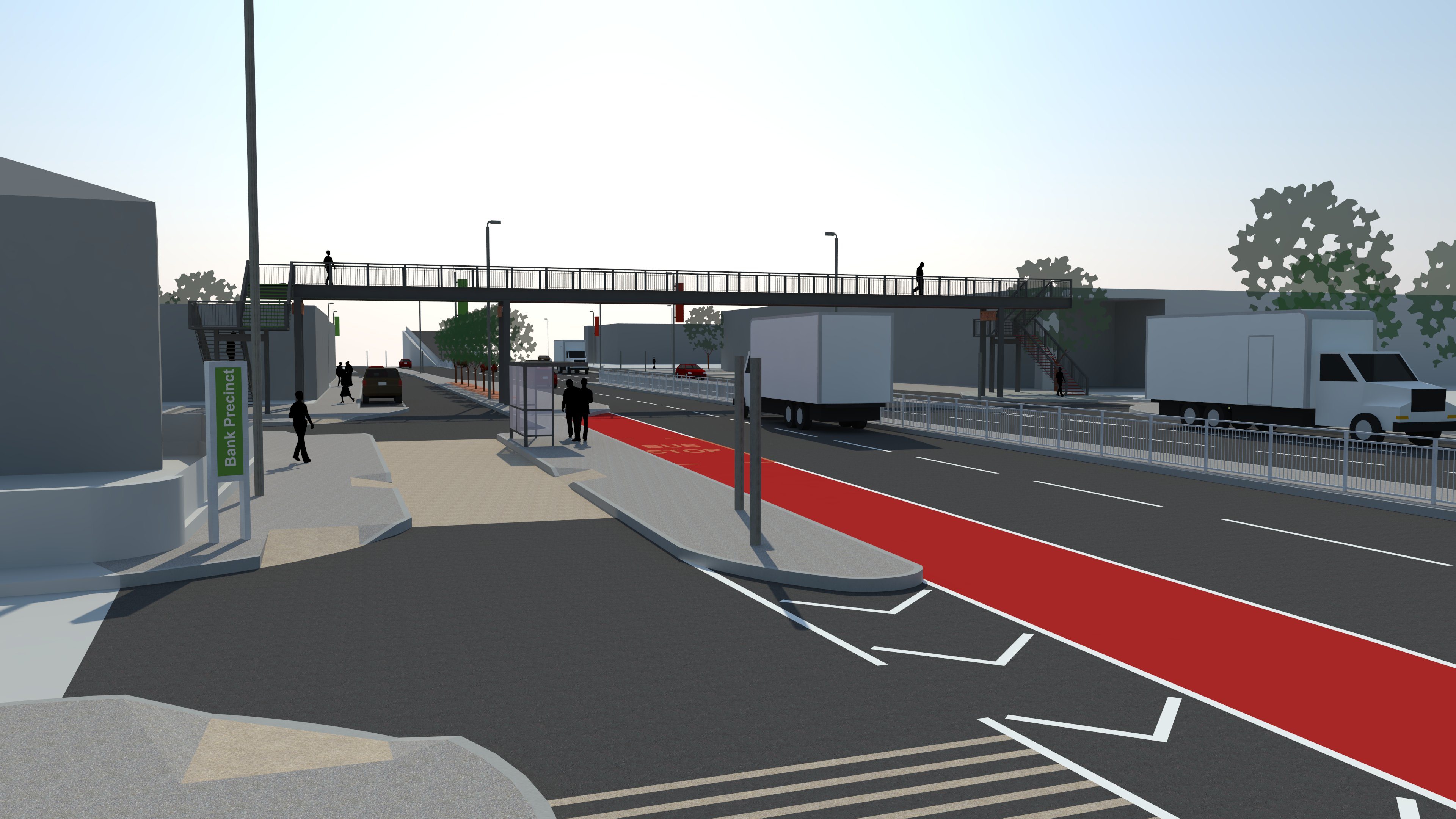 Gateway 1 entrance upgrade, including footbridge replacement